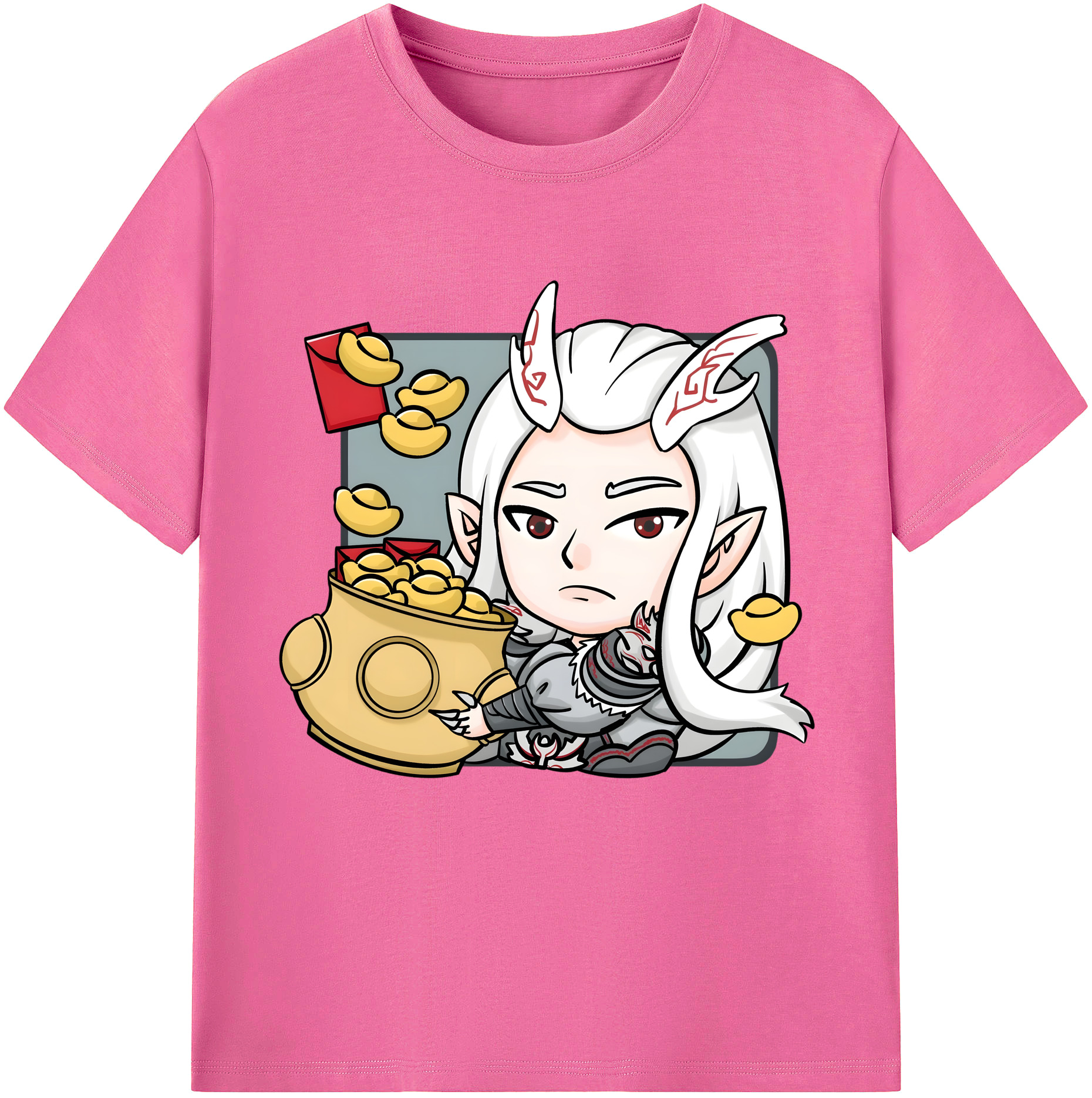 （画像用） Ne Zha 2 ナタ 魔童の大暴れ レディースカジュアルプリントTシャツ（綿100％）